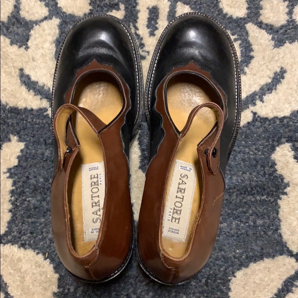 Amazing blk & brwn Maryjane. 3” heel. Barney’s NY